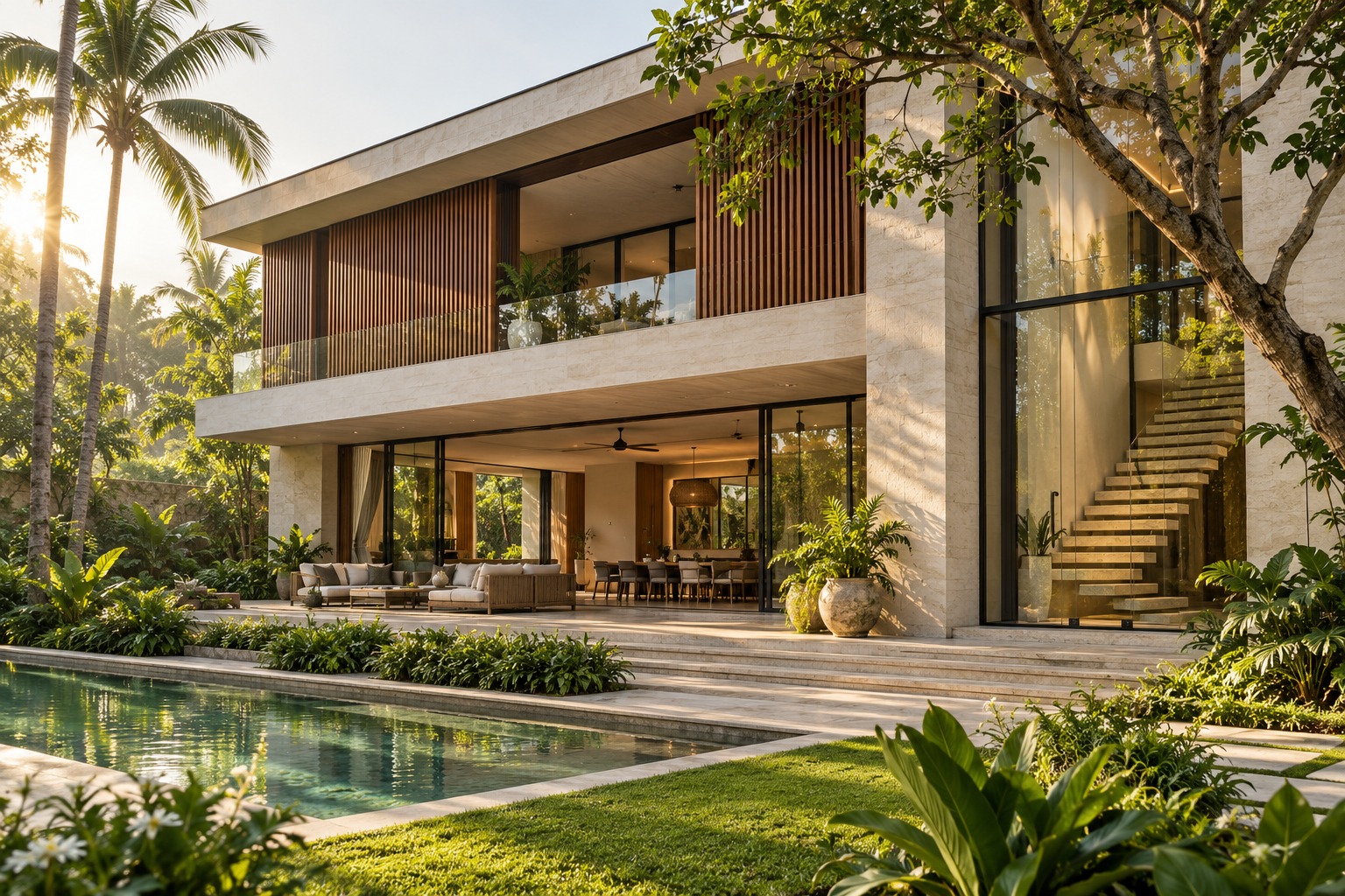 The garden villa architecture concept